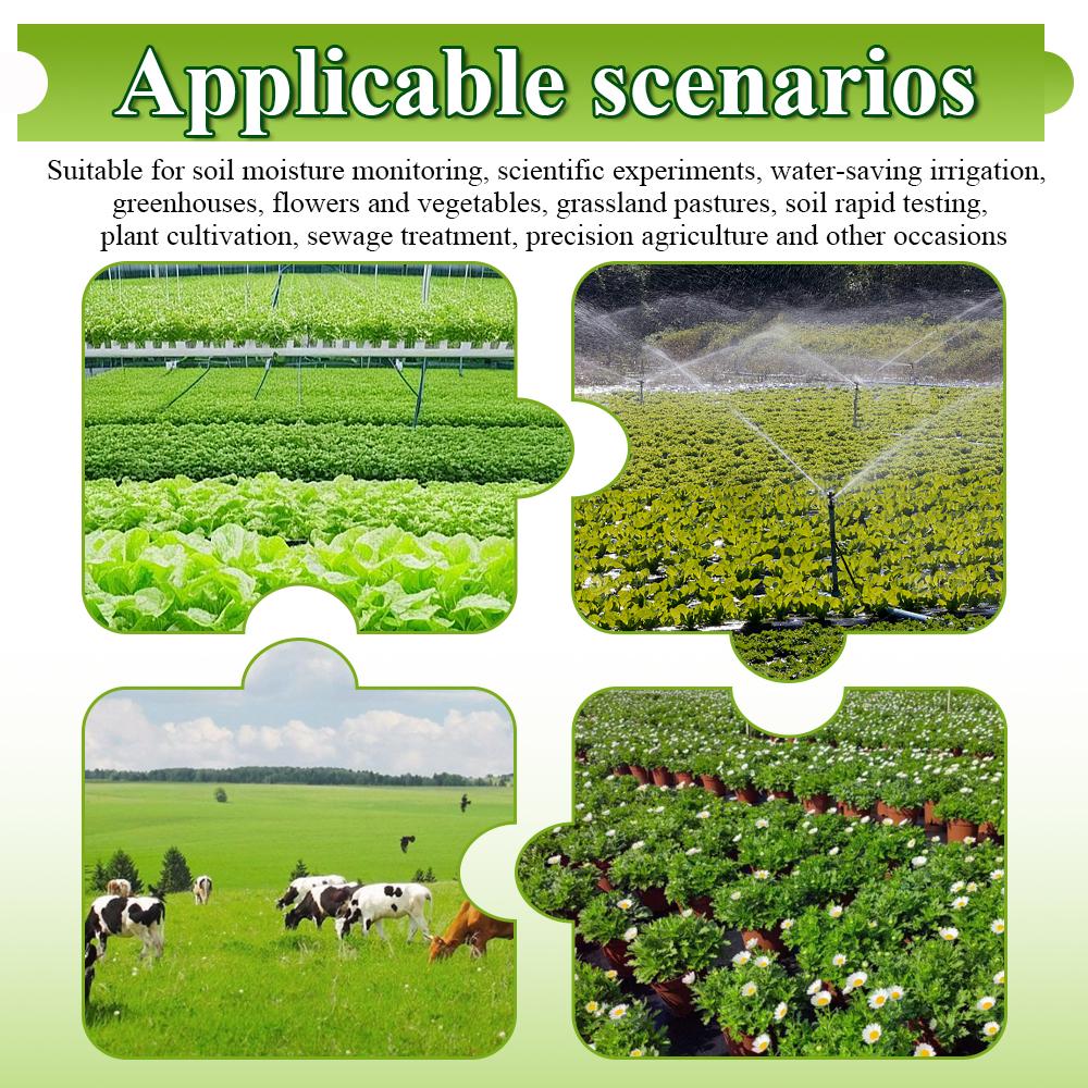 Soil Temperature Humidity Sensor Probe RS485 Output 0-5V 0-10V 4-20mA Analog Soil Moisture Detector Sensors IP68 Protection