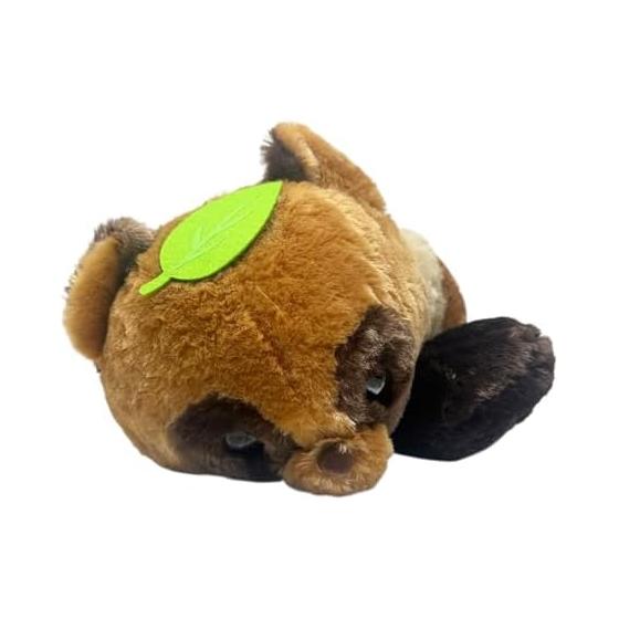Popon and Raccoon Dog Sleeping Ultra BIG Stuffed Animal Animal Mascot Approx. 39.5cm (Chimaki (Brown))