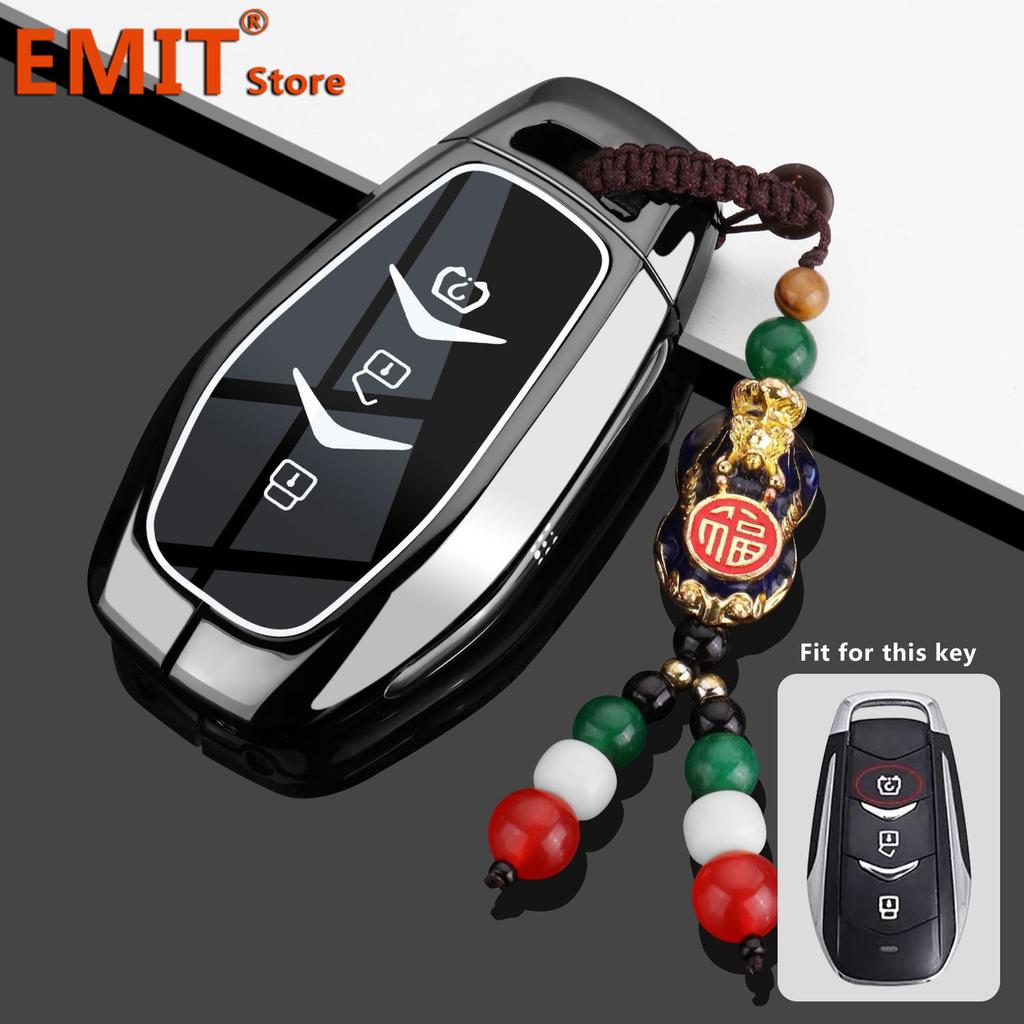 Key Case Cover for Dongfeng Fengguang Seres Evolute I-Space I-Pro Landian E5 Remote Shell Keychain Housing Holder Accessories