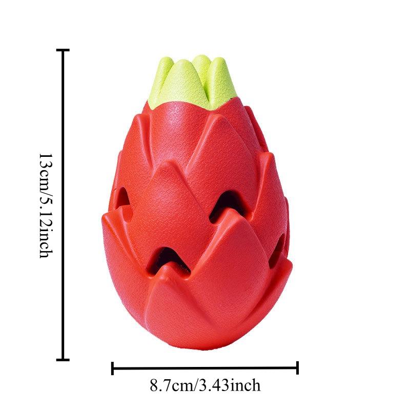 

1 шт. Красная питайя, устойчивая к жеванию игрушка для собаки, интерактивная, устойчивая к укусам резиновая игрушка для питомца для прорезывания зубов и снятия скуки