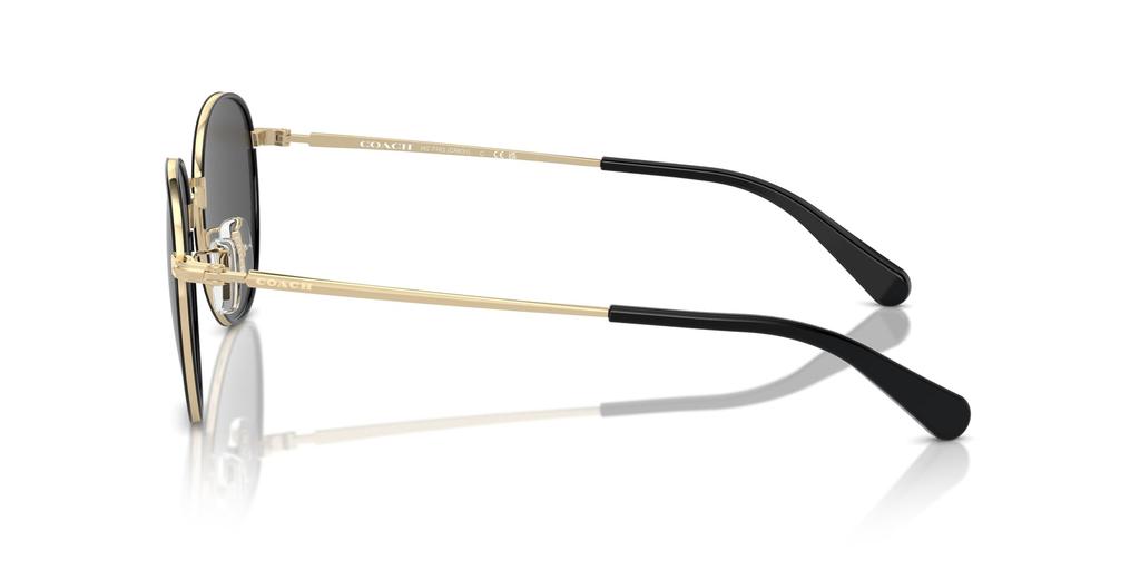 Coach Sunglasses HC7163 CR631 SHINY LIGHT 52 Men's GOLD/BLACK