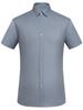 Cămașă de vară casual pentru bărbați, culoare uni, cu nasturi, ușor elastică, cu aspect de mătase, cu mânecă scurtă, cămăși de rochie fără călcare
