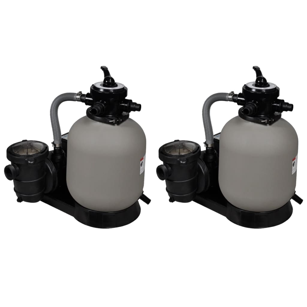 Vidaxl Sandfilterpumpen, 2 Stück, 600 W, 17000 L/H