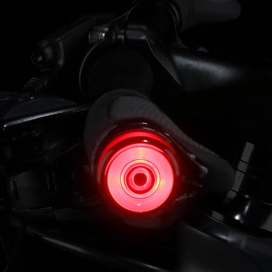 Bicycle Handlebar End Light USB Rechargeable Super Bright Waterproof Lightweight Road Mountain Bike Riding Mini LED Warning Lamp Bike