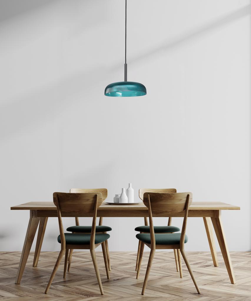 Lampa Wisząca Colle Led Zielony  Italux Pnd-48529-Bk-Blu