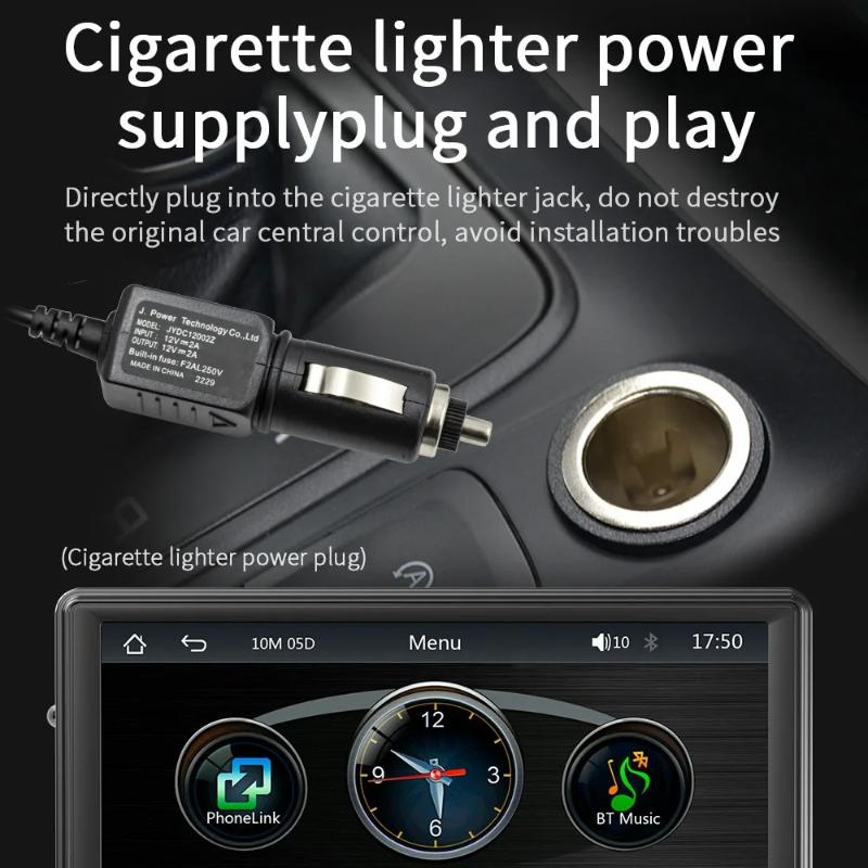 Universal 7 Inch Car Multimedia Screen BT Portable Digital FM Radio Wireless CarPlay Android Auto WIFI Car Navigation High-definition Reversing Camera