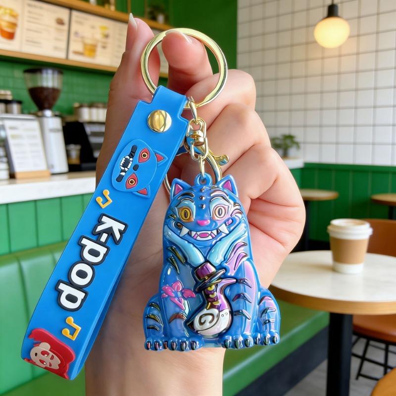 Magic Hunters Doll Keychain Cartoon Pvc Car Key Ring Bag Pendant Keychain Plush Keychain