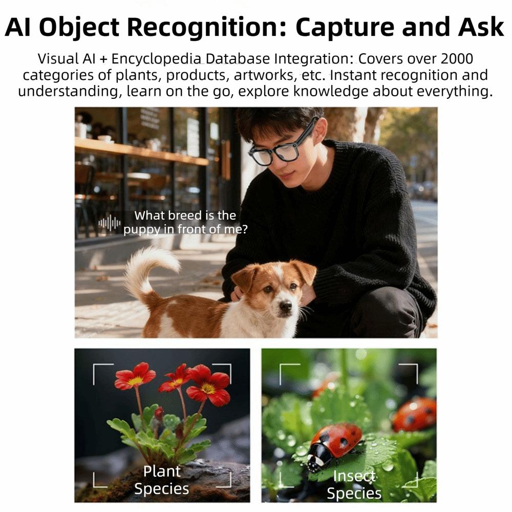 Anti-Blue Light AI Smart Glasses Real-time Translation Smart Video Glasses Voice Call