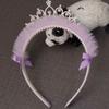 Crown Hair Accessories for Little Girls Sweet Fresh Sweet Mesh Bow Hair Clamp and Children's Hair Band Girl's Crown Headband