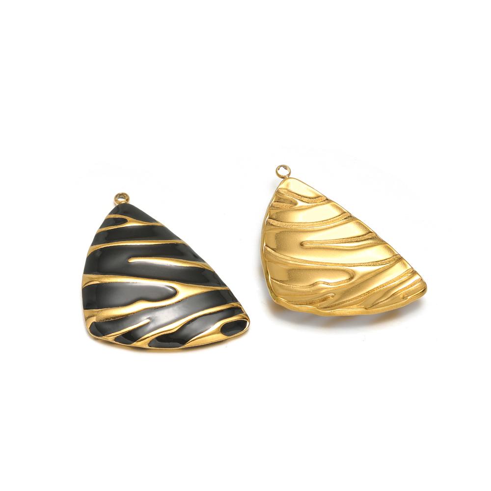 5pcs Stainless Steel Enamel Triangle Charms for DIY Jewelry Findings Necklace Pendant Bracelets Earrings Making Eardrop Supplies