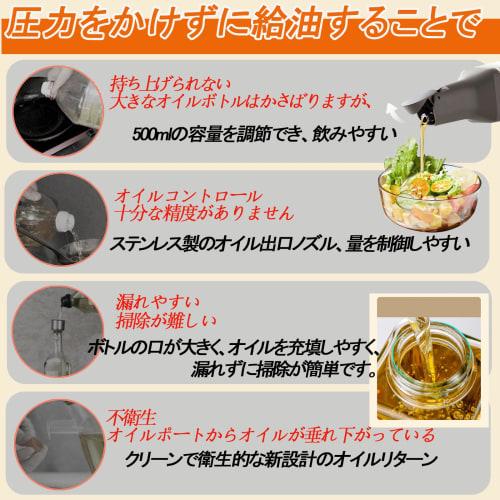 PluieSoleil 4-Piece Oil and Soy Sauce Bottle Gift Set, Drip-Free, One-Handed Use, Washable Glass, 500ml, Multicolored, for Cooking (Waterproof Sticker