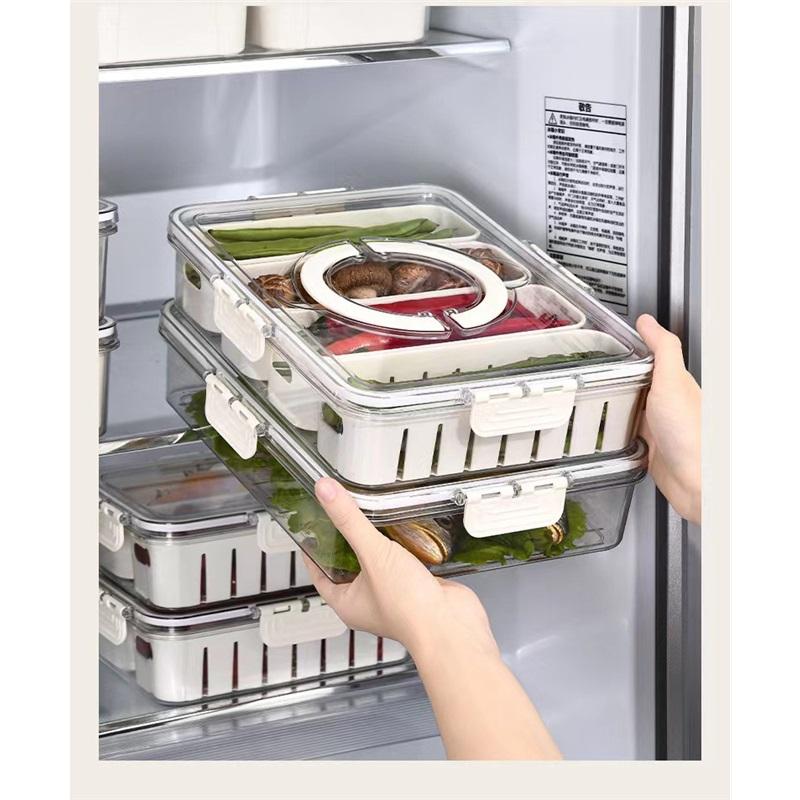 Refrigerator Organizer Food Grade Freshness Special Kitchen Fruit Meat Freezer Storage Organizer