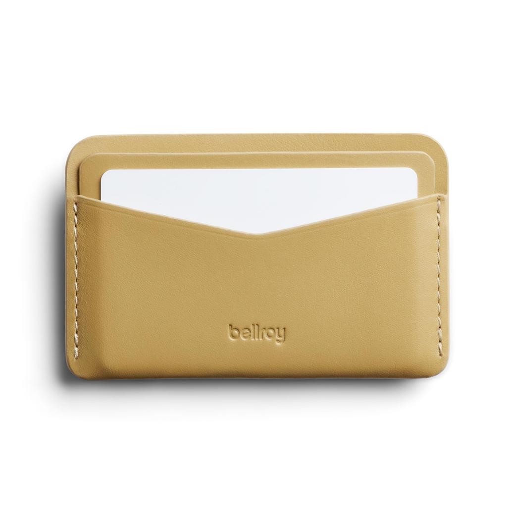 Bellroy Card Slip Minimalist Leather Card Holds up to 4 Cards Mustard Case, -