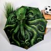 Retro Cthulhu Octopus Umbrella Automatic Open/close, Sturdy Iron Frame & 8-Rib Struct, Umbrella for Women & Men, Christmas Gifts