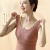 Autumn Winter De Velvet Thermal Vest Women Padded Shaping Thermal Underwear Sleeveless Vest with Chest Pads