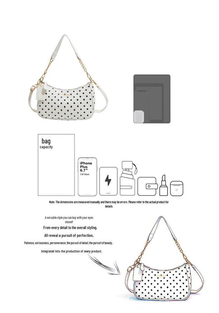 Summer 2026 Polka Dot Underarm Bag – Stylish, Cute, Versatile, and Casual Coin Purse for Women