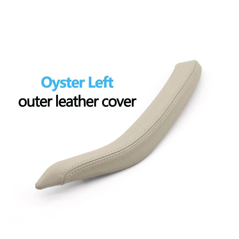 Car Interior Passenger Doors Pull Handle Outer Leather Cover Replacement For BMW X5 X6  F15 F16 2014-2018
