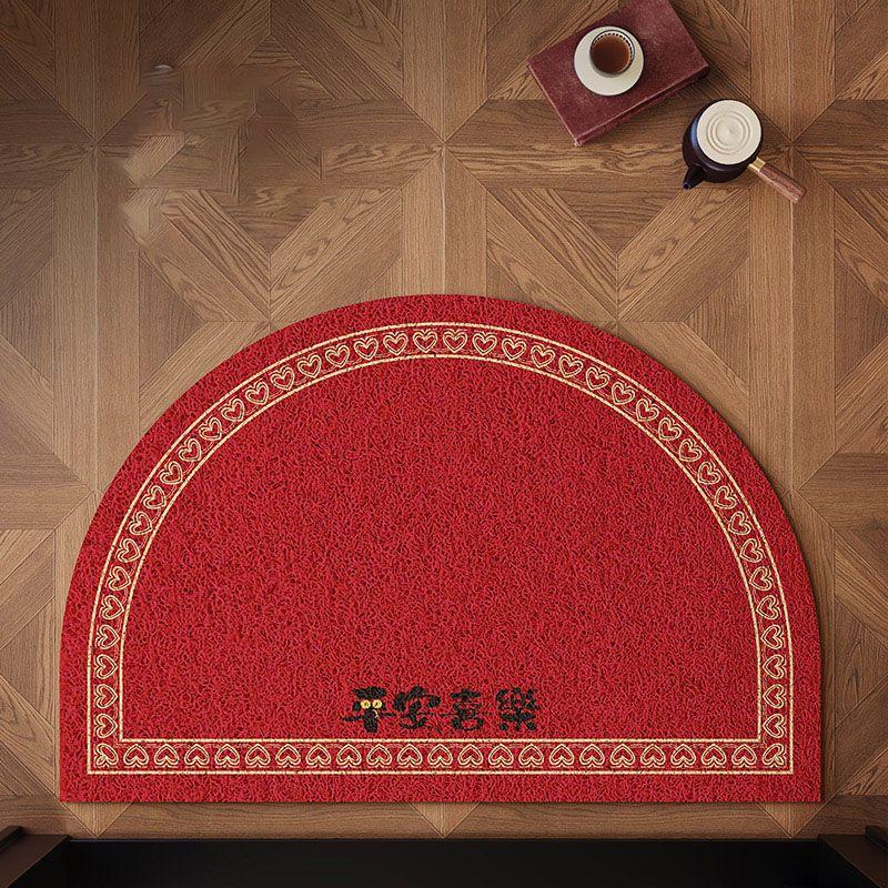 Semicircular Silk Ring Floor Mat Household Chinese Porch Floor Mat Non-Slip Entry Door Floor Mat Wear-Resistant And Dirt-Resistant Entry Door Floor