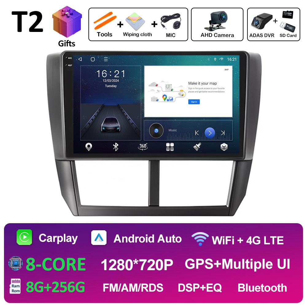 Wireless Carplay DSP Stereo For Subaru Forester 3 SH 2007 2008 2009 2010 2011 2012 2013 Android 14 WIFI Bluetooth 4G Auto Tools