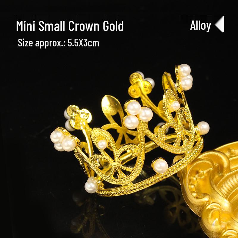 Queen Crown Cake Topper for Adults & Children - Gypsophila Pearl Birthday Decoration