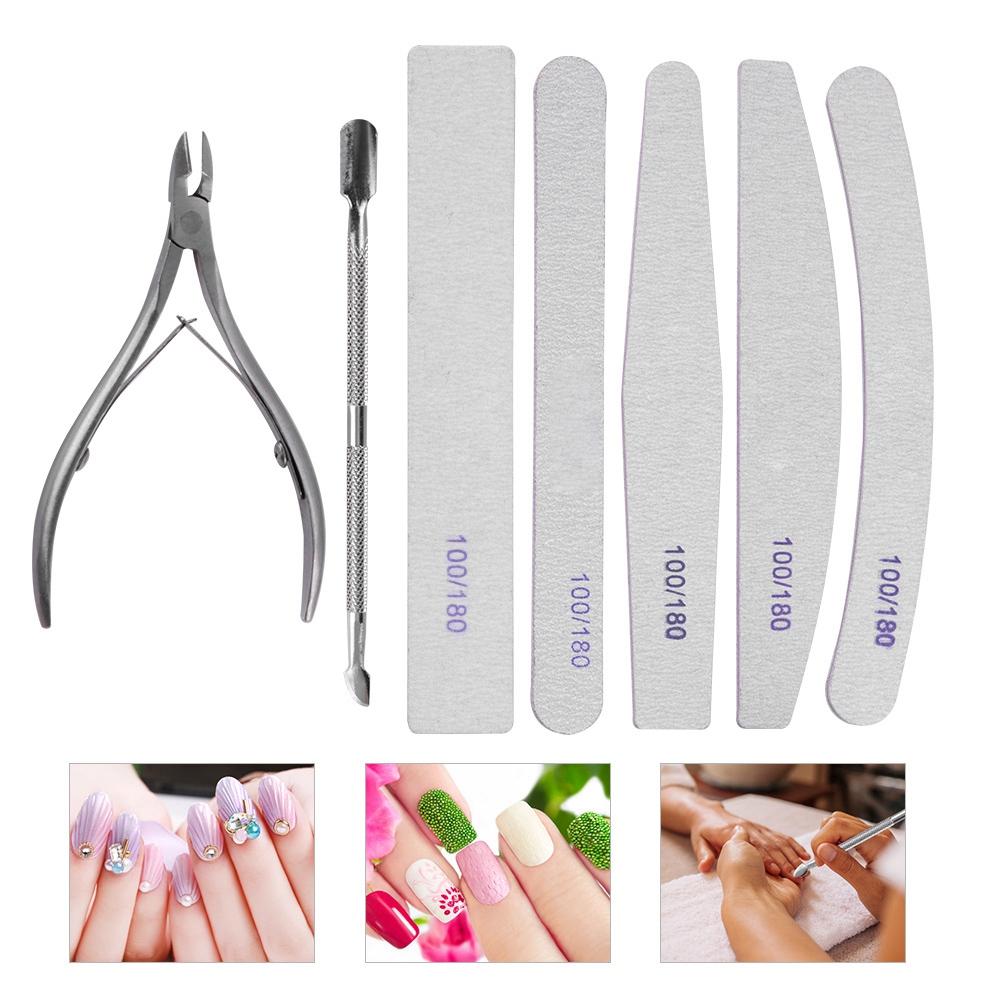 Professional Nail Art Manicure Pedicure Tool Set Nail Sanding Sponge Files Buffer Polisher
