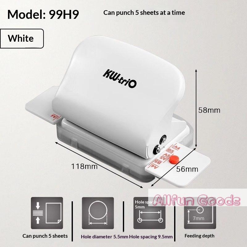 [TG835]Kw-Trio 6 Hole Hole Puncher 6mm Round Holes Suitable For A4 A5 And B5 Loose Leaf Notebooks Binding Paper