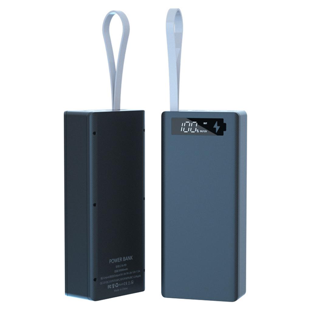 Detachable LCD Display DIY 16x18650 Battery for Case Power Bank for Shell External Box without Battery 5W Wireless Charg