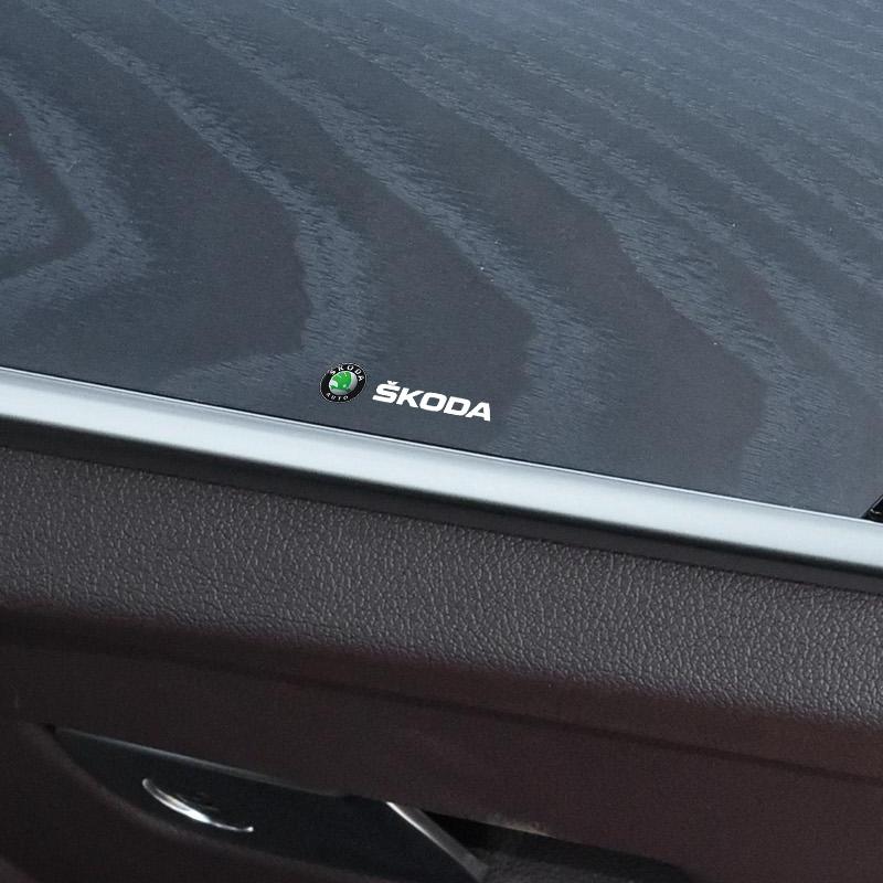 1/5/10Pc Car Interior Random Stickers Car Steering Wheel Emblem Styling for Skoda Fabia Kodiaq Kamiq Superb Yeti Octavia Enyaq Rapid Karoq Derivati