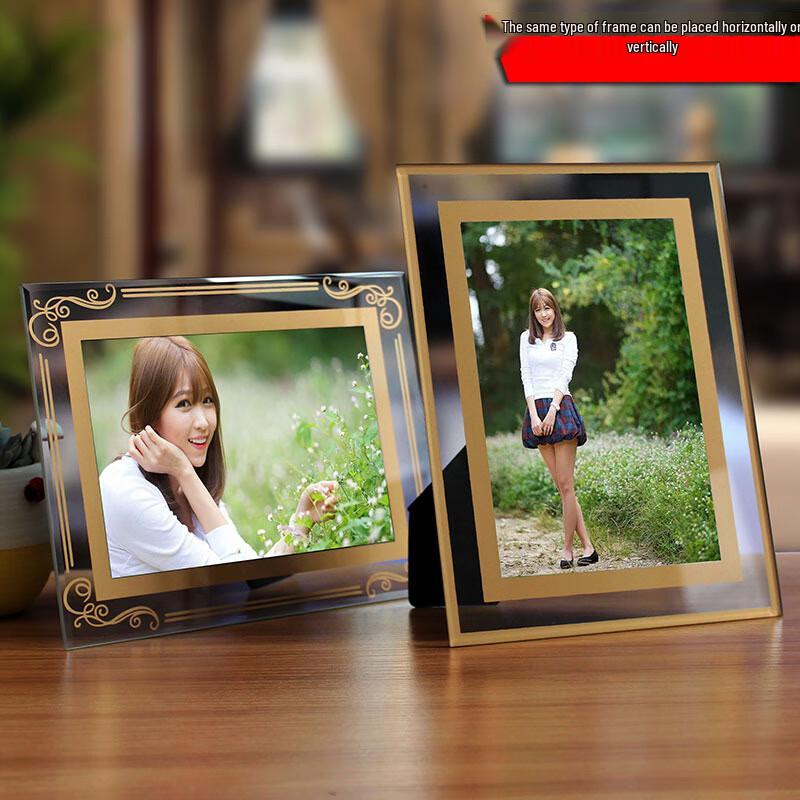 Rămă Foto de Birou din Sticlă de Cristal de 6 inch