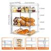Clear Plastic 1/2/3/4 Tier Bread Display Case Dust Proof Large Capacity For Kitchen Counter Bakery Pastry Storage