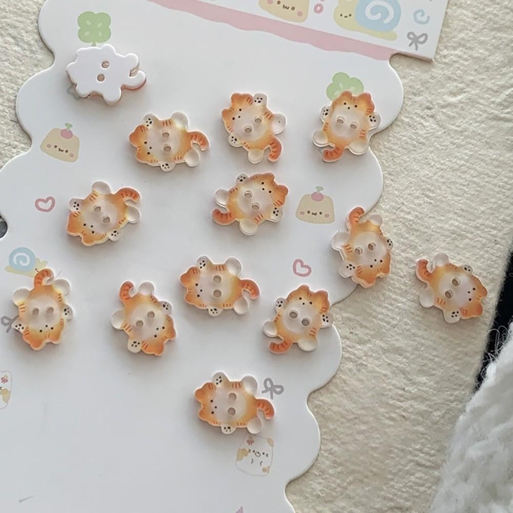 30pcs Cute Tabby Cat Buttons Creative Ginger Cat Buttons Black Cat Kitty Buttons  Cardigan Sweater