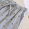Women's Pure Cotton Sleep Pants - Breathable, Comfortable, Loose Fit with Side Pockets for Walking, Spring/Autumn Wear.