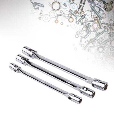 Multifunctional Swivel Box End Head Flexible Socket Wrench Spanner Set for Automotive Maintenance Home Improvement 3pcs