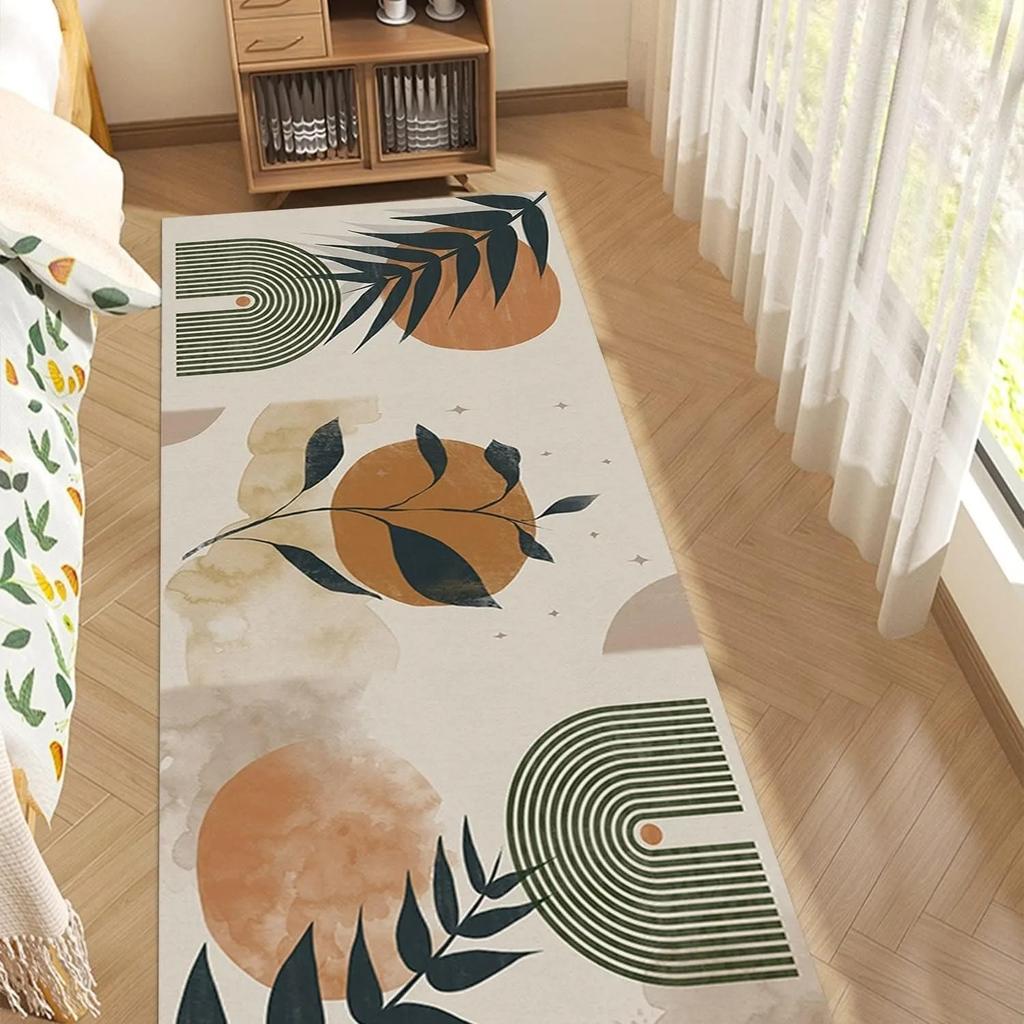 Modern Geometric Runner Rug Soft Non-slip Floor Mat Style Home Decor Carpet Living Room Bedroom Kitchen Hallway Decor Mat