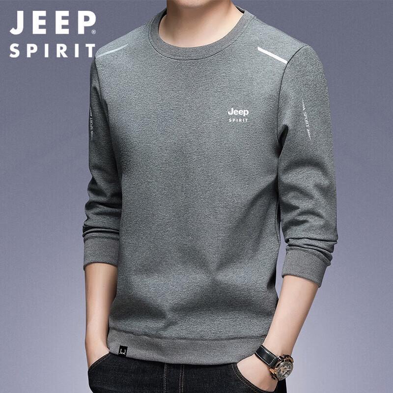 

JEEP SPIRIT Men s Round Neck Loose Fit Sweatshirt L