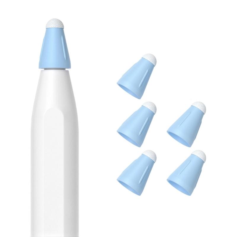 

5Pcs Lightweight Silicone Tip Case Nib Cover Skin For Pencil 1/2/3 Silicone Fiber Nib Case Fiber Nib Replacement