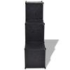 Organisateur de rangement - vidaXL - Cube - 6 compartiments - Noir - Métal et PP
