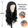 MISS WIG Women's Headband Wig Body Wave Natural Black Wigs with Headband Fake Hair Synthetic Wigs for Black Women