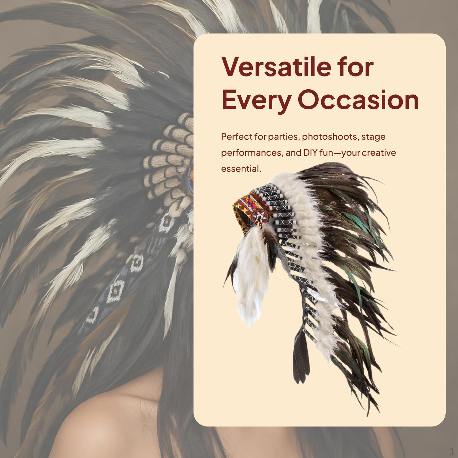 

Индейский головной убор для мужчин Головной убор Карнавальное выступление Бурлеск Ролевая игра