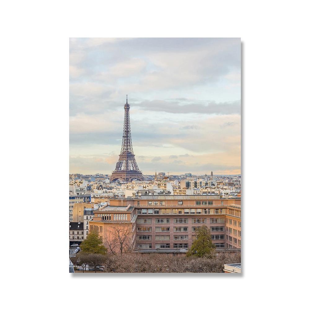 

Париж Панорама Пейзаж Холст Картина Эйфелева башня Постеры и принты Современное настенное искусство Картина для гостиной Домашний декор 70x100cm No Framed