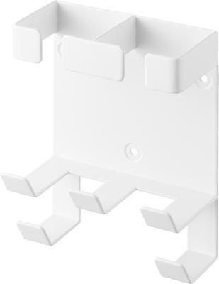 Yamazaki Wall Hair Iron Holder Double W10.8×D6×H13.7cm Wall Storage White with Anchors and Screws