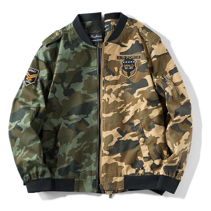 Men Cotton Camouflage Casual Jackets Coats Mens Camo Bomber Pilot Jacket Male Military Windbreaker