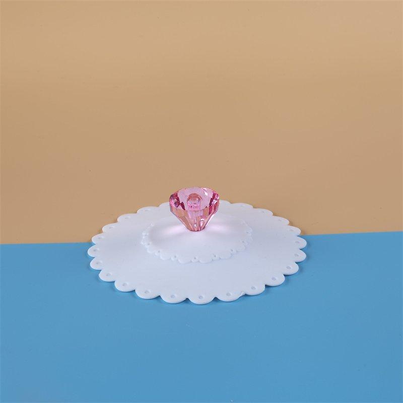 Cuihua Cup Lid - Diamond Cover - Heat-resistant - Silicone Cup Lid - Food-grade - Silicone Dust-proof