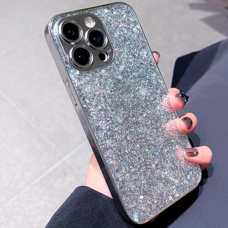 iPhone 16 Glitter Electroplated Phone Case - Premium Feel & Drop Protection for 13 Pro Max, 14, & 15
