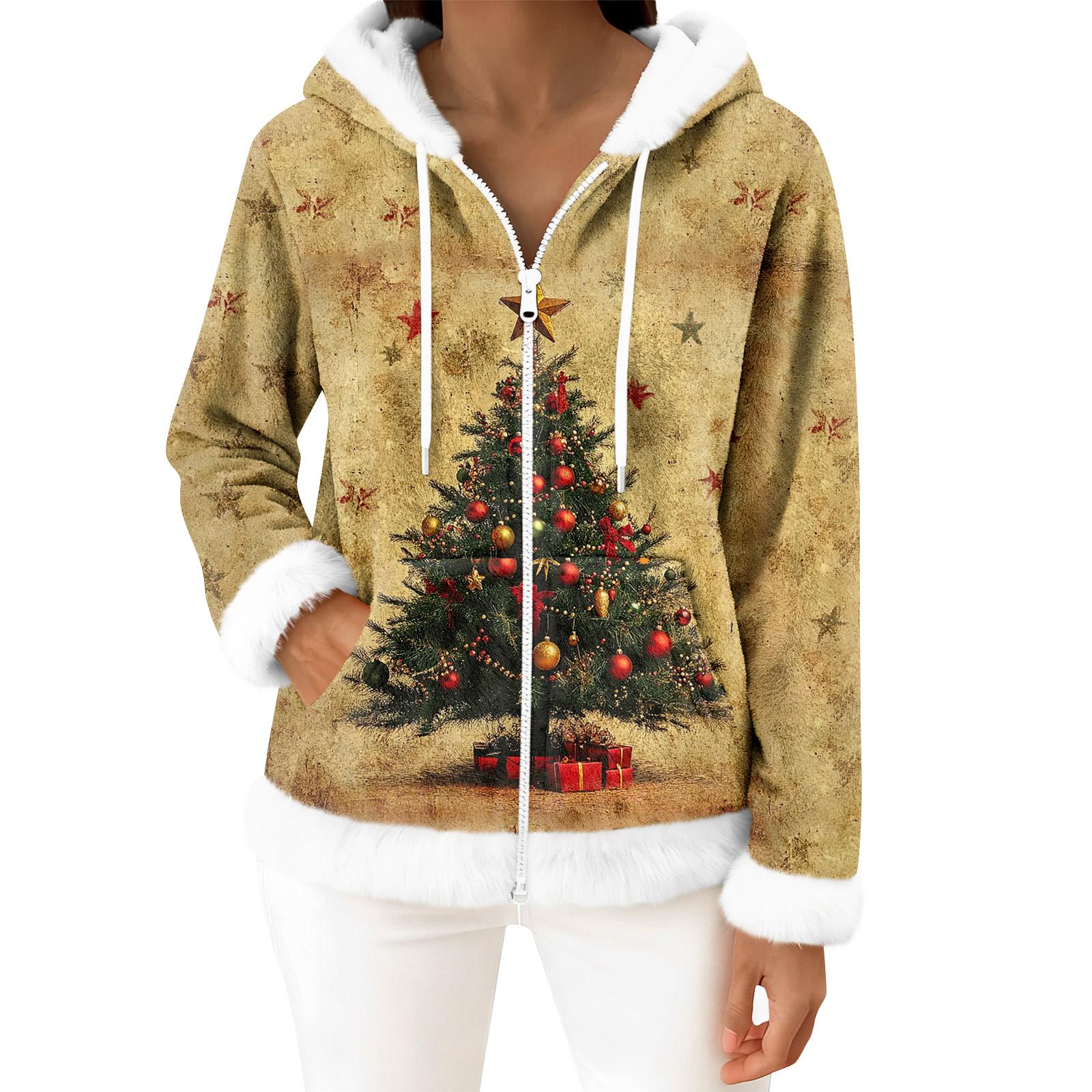 

Женский повседневный модный кардиган с капюшоном на молнии из флиса с длинными рукавами XL