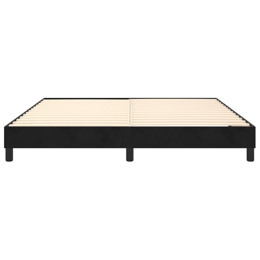 Box Spring Bed Frame Black 160 x 200 cm Velvet