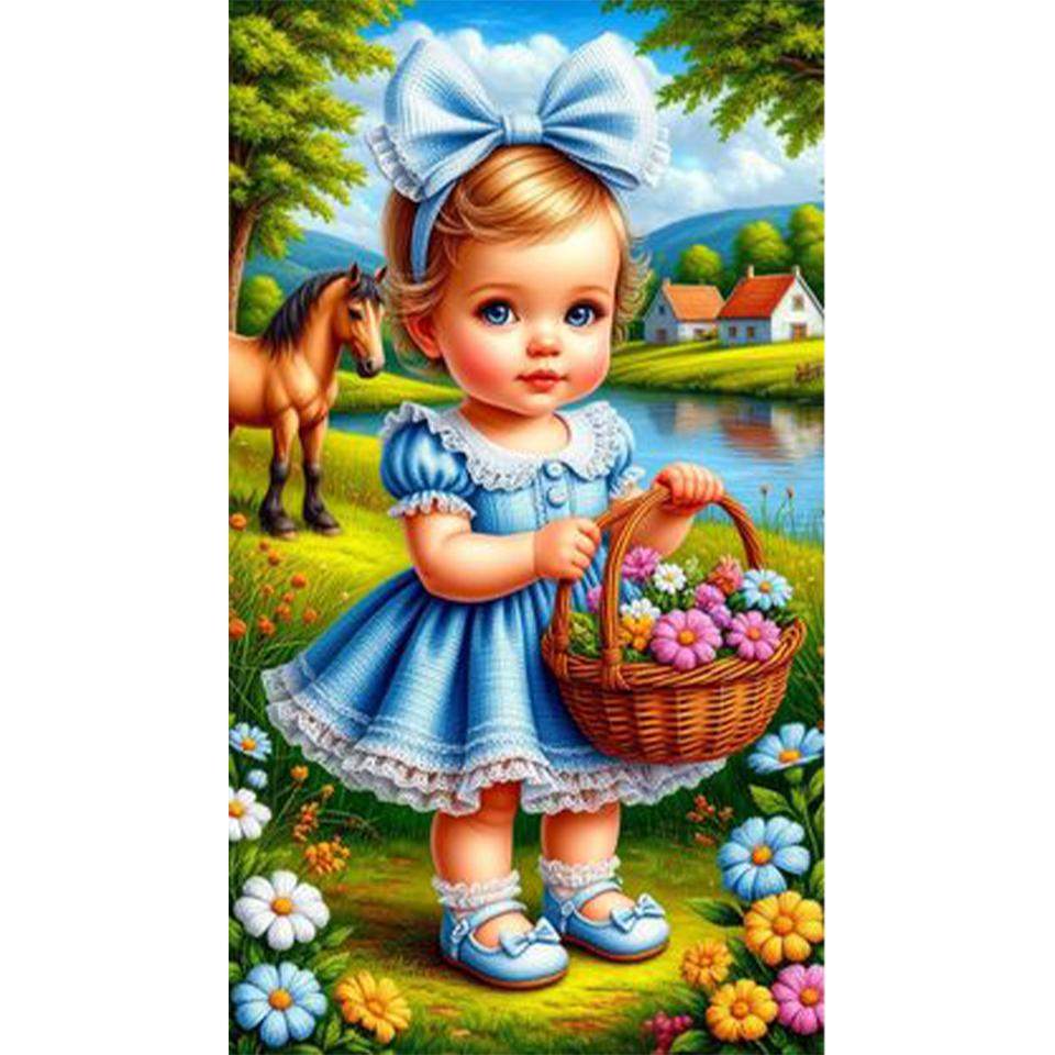 New 2025 Cross Embroidery Girl and Animal Cat 5D DIY Diamond Mosaic Rhinestone Embroidery Kit Home Wall Decoration Gift