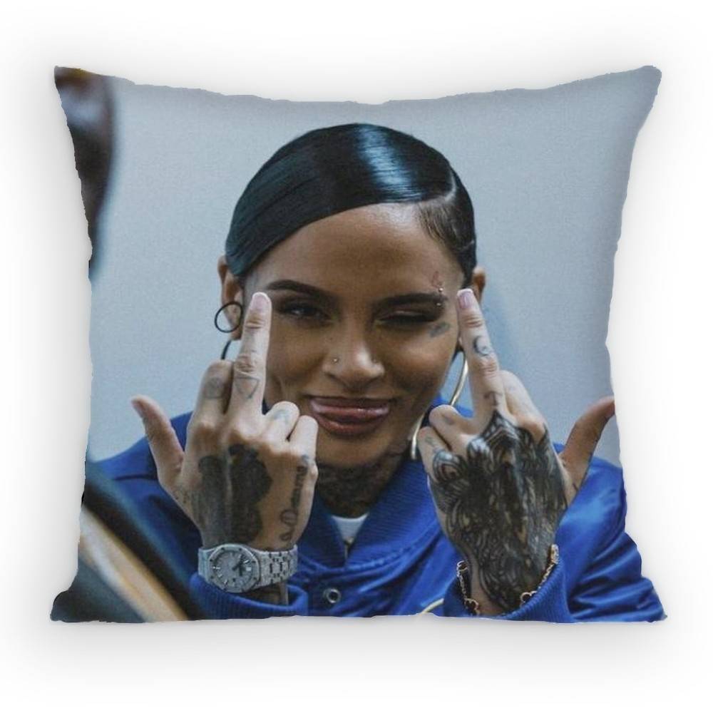 Kkehlani Singer Pillow Case Antidustmite Pillowcase Invisible zipper silky short plush Sofa cushion cover
