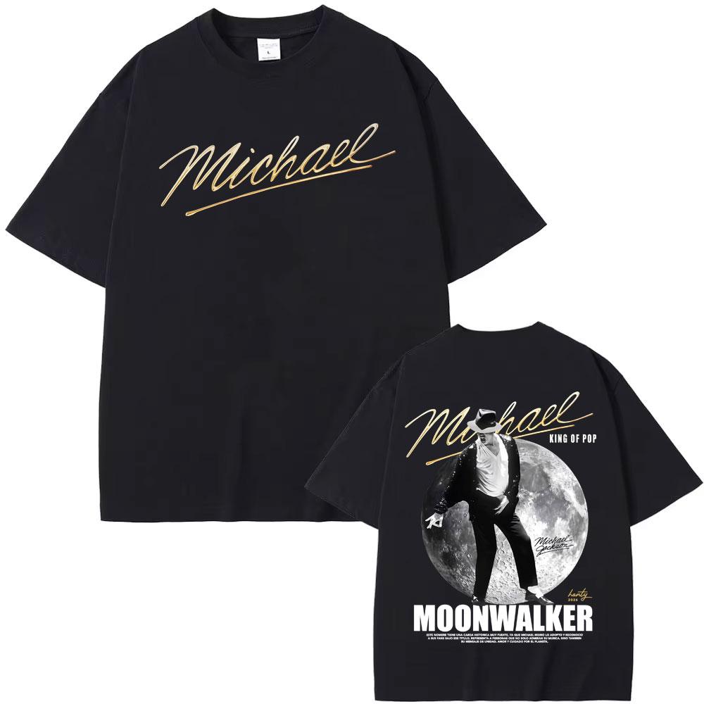 King of Pop Michael Jackson Hip Hop Style Graphic T-shirts Men Women High Street Cool Classic Y2K T-shirt Summer Tops Casual Tee S разноцветный