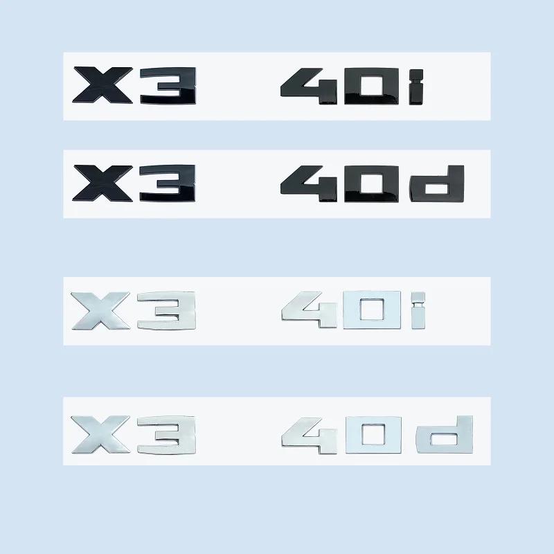 ABS Chrome Black 2.6cm M X3M40i X3M40d M40i M40d X3 NumbersABS Emblem for BMW X3 SeriesF25 G08 G45 Car Trunk Badge Logo Sticker
